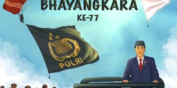 Presiden Jokowi Ingatkan Polri untuk Menjaga Kepercayaan Rakyat dalam Peringatan Hari Bhayangkara ke-77