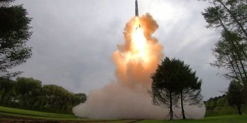 Peluncuran Rudal Oleh Koea selatan. Central News Agency (KCNA)