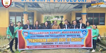 Meningkatkan Kesadaran akan Ilmu Biologi: Universitas Nias Gelar Kegiatan di SMP Negeri 1 Sitolu Ori (Dok Unias)