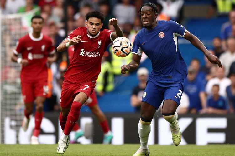 Chelsea dan Liverpool Bermain Seri Spektakuler di Stadion Stamford Bridge (AFP/HENRY NICHOLLS)