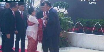 Kenakan Kebaya Nasional, Megawati Soekarnoputeri Hadiri Sidang Tahunan MPR RI 2023 (Dok Tangkapan layar)