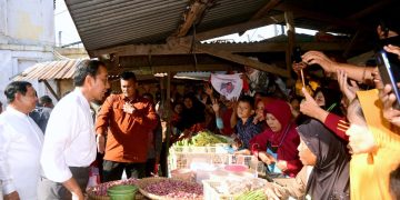 Presiden Jokowi Optimistis dengan Stabilitas Harga Pangan di Pasar Grogolan Baru