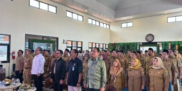 Marinus Gea saat hadiri Workshop bersama dengan Kepada Desa di Kabupaten Tangerang (Suaranusantara/Panius Zagoto)