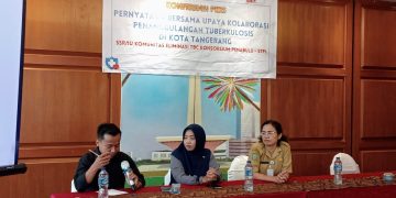 Pernyataan bersama upaya kolaborasi penanggulangan tuberkulosis di Kota Tangerang, beberapa waktu lalu. (istimewa)
