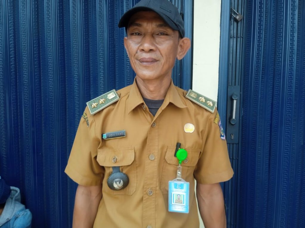 Lurah Pondok Benda, Udin Saad saat ditemui di Setu Muara 7 Pamulang, Kota Tangsel. (RD/Suaranusantara)