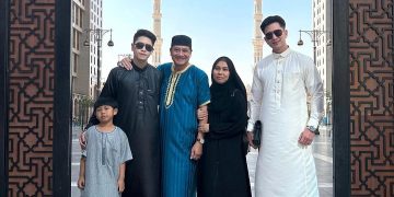Athalla, Varrell, dan Ivan Fadilla saat melaksanakan ibadah umroh beberapa waktu lalu.