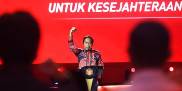 Presiden Jokowi pada Mukernas PDIP