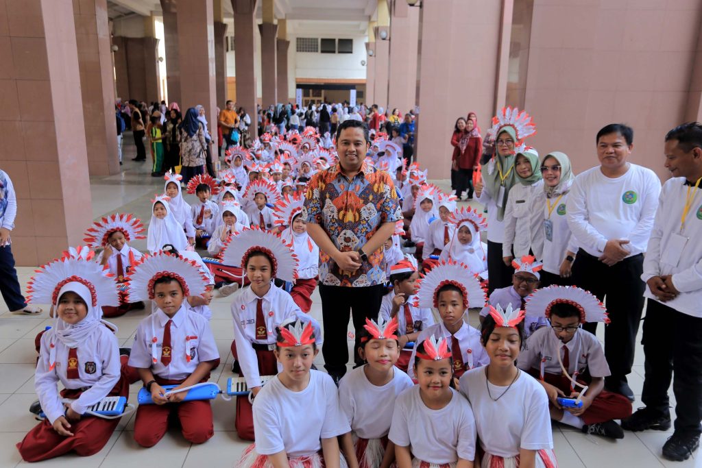 Arief saat membuka acara Selebrasi Edukasi Profil Pelajar Pancasila yang diadakan di Selasar Pusat Pemerintahan kota Tangerang, dan diinisiasi oleh pelaku pendidikan kecamatan Tangerang, Sabtu (18/11)