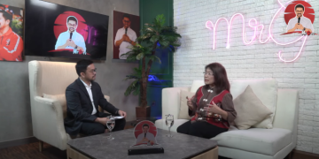 Jaleswari Pramodhawardhani dan Marinus Gea (Foto Mrg Tv)