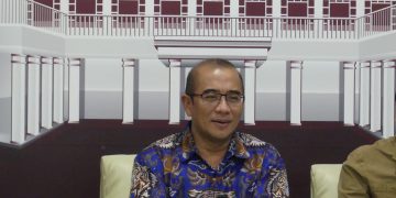 Ketua KPU RI, Hasyim Asy'ari saat konferensi pers di kantor KPU RI, Jakarta Pusat, pada Senin (11/12/2023). (Foto Ilham/Suaranusantara)