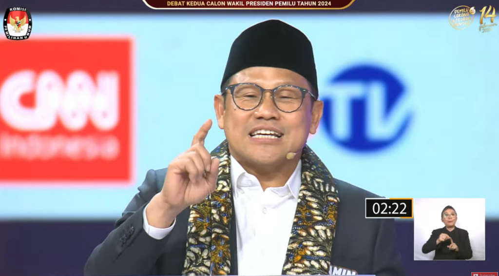 Cak Imin dalam debat cawapres