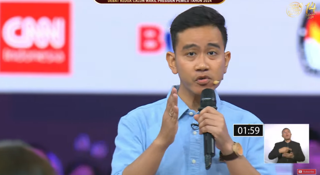 Gibran dalam debat cawapres