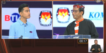 Gibran dan Mahfud dalam debat cawapres (ist)