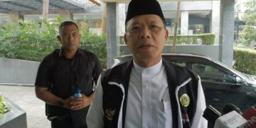 Plt Ketua Umum PPP, Mardiono saat diwawancarai di gedung High End, Jakarta, pada Rabu (13/12/2023). (Ilham/Suaranusantara)