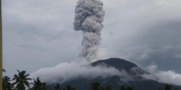 Ilutrasi erupsi gunung halmahera (Dok BNPB)