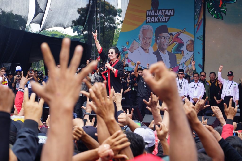 Megawati dalam kampanye akbar di Bamdung (Dok PDIP)