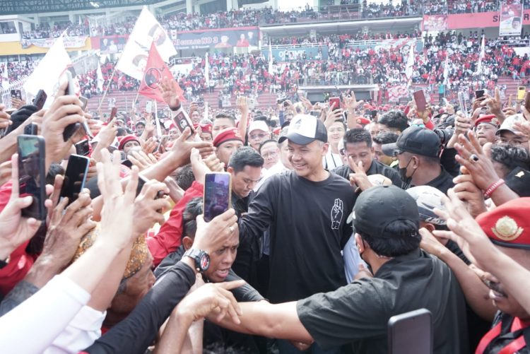 Ganjar Pranowo kampanye akbar di Sidoajo (Dok PDIP)