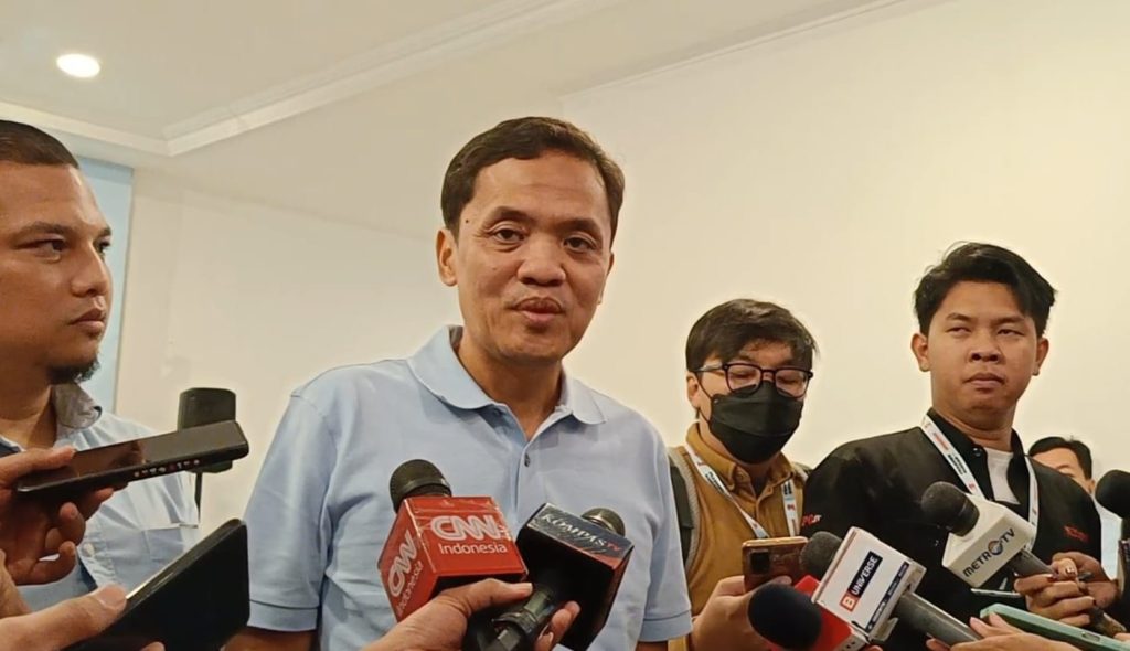 Wakil Ketua TKN Prabowo-Gibran, Habiburokhman saat diwawancarai di Media Center TKN, Jakarta Selatan, pada Minggu (21/1/2024). (Foto Ilham/Suaranusantara)