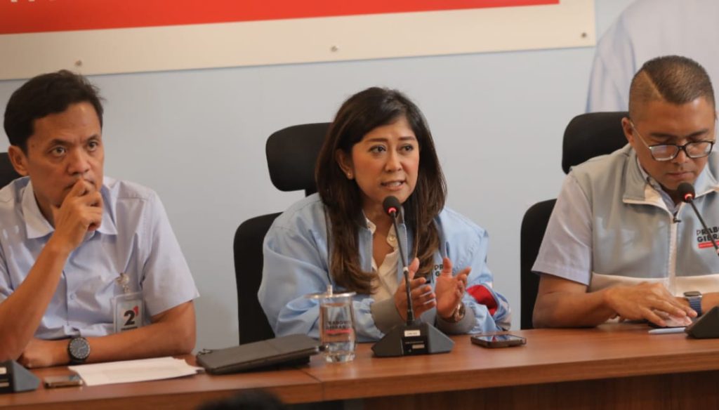 Wakil Ketua TKN Prabowo-Gibran, Meutya Hafid saat konferensi pers di rumah TKN Prabowo-Gibran, Jakarta Selatan, pada Rabu (24/1/2024).