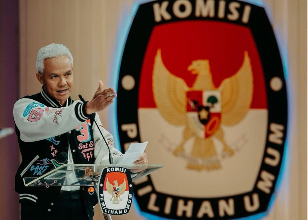 Ganjar Pranowo dalam debat capres