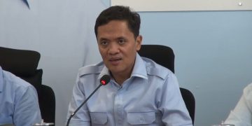 Wakil Ketua TKN Prabowo-Gibran, Habiburokhman saat Konferensi Pers di Medcen TKN Prabowo-Gibran, Jakarta, pada Senin (5/2/2024). (Ilham/Suaranusantara)