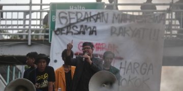 Ubedillah Badrun salah satu dosen yang tergabung dalam aksi Aliansi GEMARAK (Dok ist)