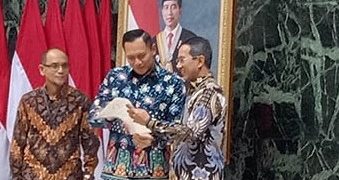 AHY saat kunjungan ke Balai Kota DKI Jakarta