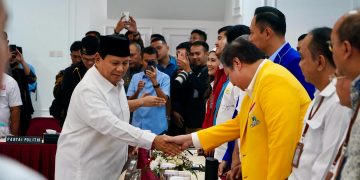 Prabowo Subianto saat rapat pleno KPU penetapan capres terpilih (Dok FB Golkar)
