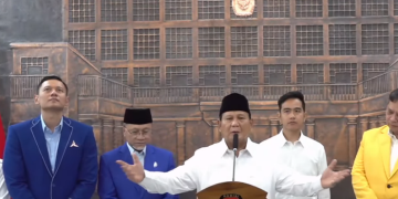 Prabowo dan Gibran di KPU saat penetapan sebagai pemenang Pilpres 2024 (Dok Suaranusantara)