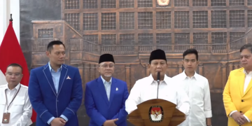 Prabowo dan Gibran di KPU saat penetapan sebagai pemenang Pilpres 2024 (Dok Suaranusantara)