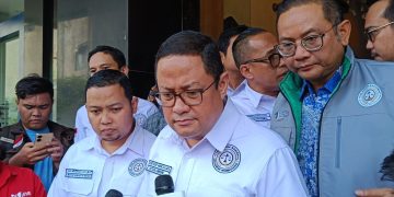 Ketua THN AMIN, Ari Yusuf Amir saat diwawancarai di Jakarta, pada Selasa (20/02/2024). (Foto Ilham/Suaranusantara)