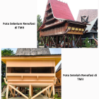 Foto rumah adat Niassebelum dan sesudah di renofasi di TMII (Dok ist)