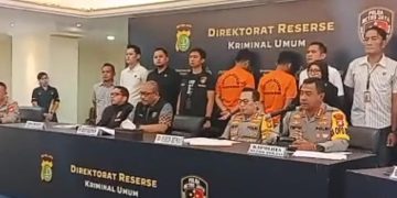 Polda Metro Jaya Konferensi Perss dalam Kasus Wanit Dalam Koper (Dok Suaranusantara)
