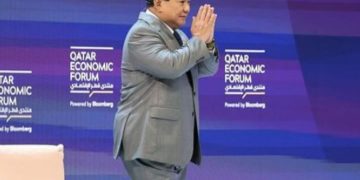 Prabowo Subianto presiden terpilih 2024-2029 saat hadiri acara Qatar Economic Forum (instagram @prabowo)