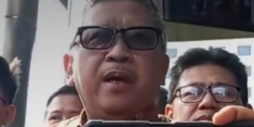 Hasto beri keterangan saat tiba di KPK untuk jalani pemeriksaan (instagram @pdiperjuangan)