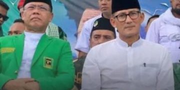Menparekraf Sandiaga Uno bersama Plt Ketum PPP Mardiono (instagram @pikiran.co)