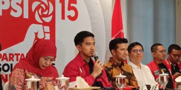Ketua Umum PSI, Kaesang Pangarep saat konferensi pers di kantor DPP PSI, Jakarta Pusat, pada Selasa (4/6/2024). (Ilham F/Suaranusantara).