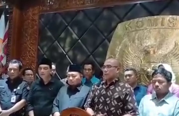 Hasyim Asy'ari usai dipecat sebagai Ketua KPU RI lantaran terjerat kasus asusila (instagram @forum.keadilan)