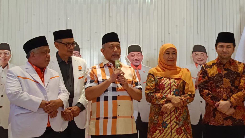 Presiden PKS, Ahmad Syaikhu saat konferensi pers di kantor DPP PKS, Jakarta Selatan, pada Kamis (18/07/2024). (Ilham F/Suaranusantara)