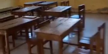 Salah satu kelas di SDN 1 Parungpanjang tanpa KBM siswa.(tangkap layar video/ist)