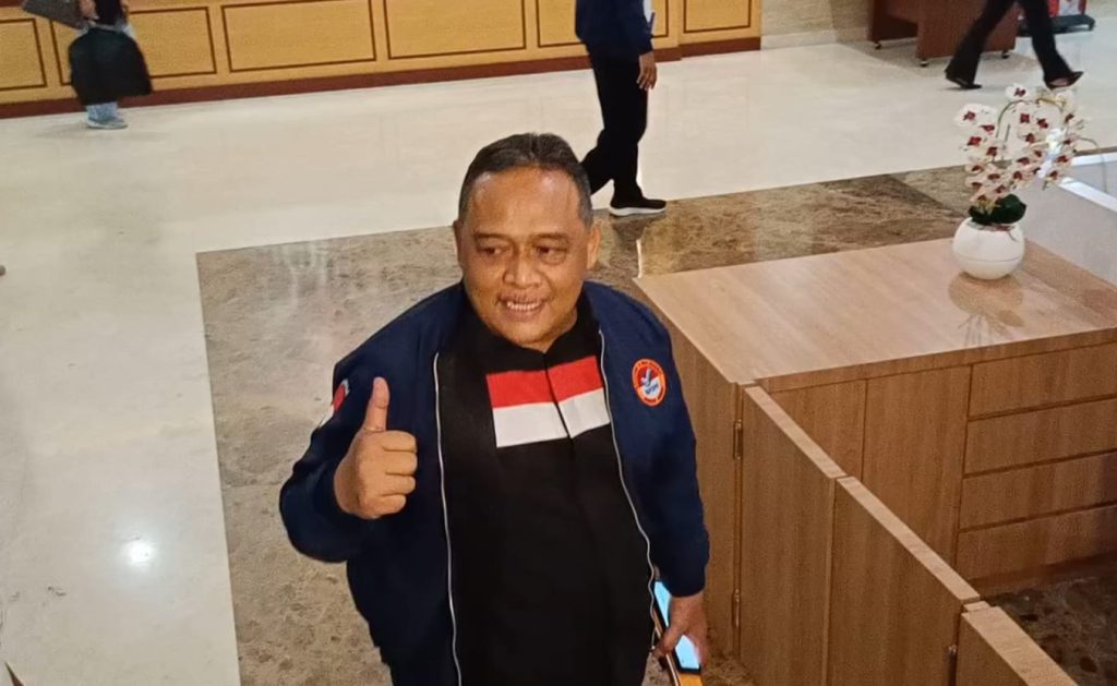 Kepala BP2MI, Benny Rhamdani saat tiba di Bareskrim Polri, Jakarta Selatan, pada Senin (29/7/2024). (Ilham F/Suaranusantara)