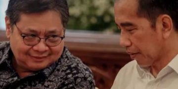 Airlangga Hartarto dan Jokowi (instagram @trust.newsroom)