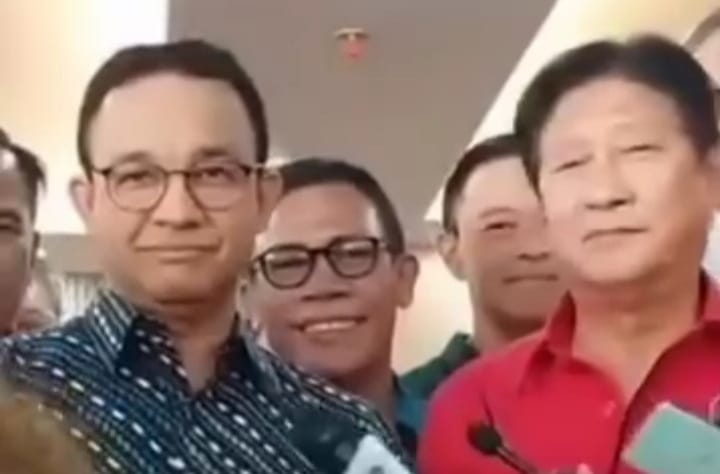 Anies Baswedan berikan keterangan pers usai hari ini Sabtu siang 24 Agustus 2024 sambangi DPD PDI Perjuangan (instagram @wonggede86)