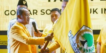 Bahlil Lahadalia saat resmi diangkat dan disahkan sebagai Ketum Golkar di Munas yang digelar hari ini Rabu 21 Agustus 2024 (instagram @golkar.indonesia)