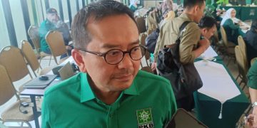 Wasekjen PKB, Syaiful Huda saat diwawancarai di DPP PKB, Jakarta Pusat, pada Selasa (13/8/2024). (Ilham F/Suaranusantara)