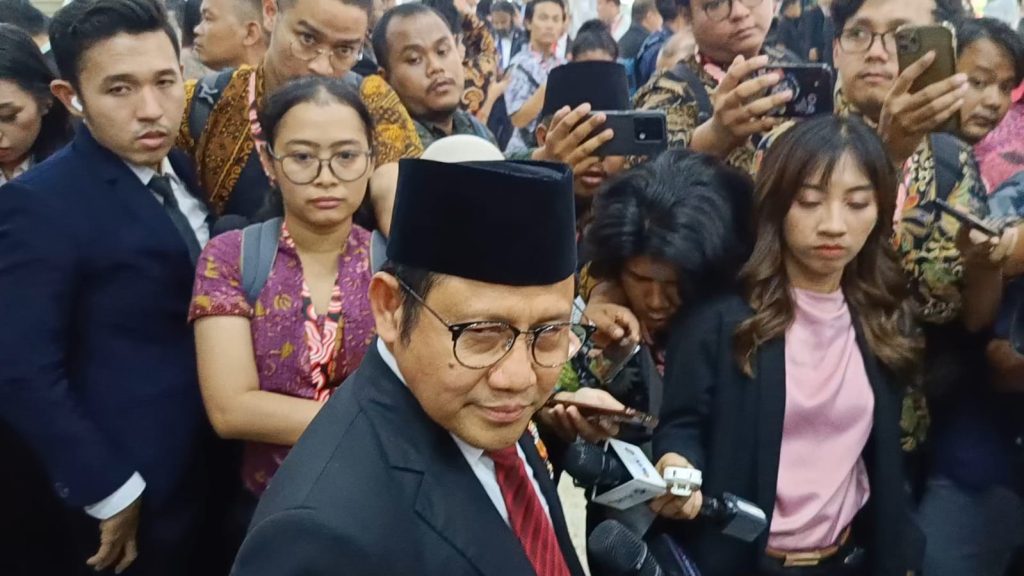 Wakil Ketua DPR RI, Muhaimin Iskandar (Cak Imin) saat diwawancarai di Kompleks Parlemen, Senayan, Jakarta Pusat, pada Jum'at (16/8/2024). (Ilham F/Suaranusantara).