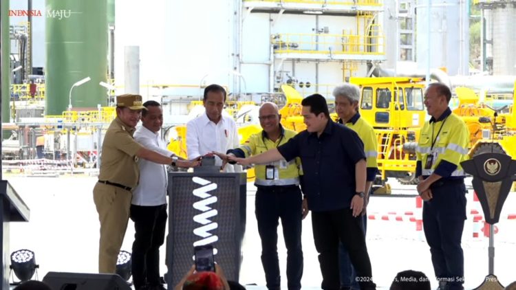 Presiden Jokowi resmikan smelter di Sumbawa Barat (foto Setkab)