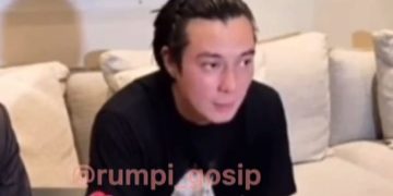 Muhammad Ibrahim atau dikenal dengan nama panggung Baim Wong saat berikan keterangan pers terkait gugat cerai terhadap Paula Verhoven (instagram @rumpi_gosip)