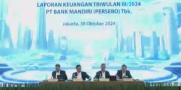 Bank Mandiri gelar konferensi pers laporan Triwulan III 2024 pada Rabu 30 Oktober 2024 (dok suaranusantara.com)