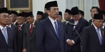 Luhut Binsar Pandjaitan hari ini Selasa 22 Oktober 2024 kembali dilantik oleh Presiden RI Prabowo Subianto (YouTube @sekretariat presiden)